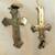 2 Vintage Mexican Sterling Silver Mexican Cross Pendants 3 thumbnail