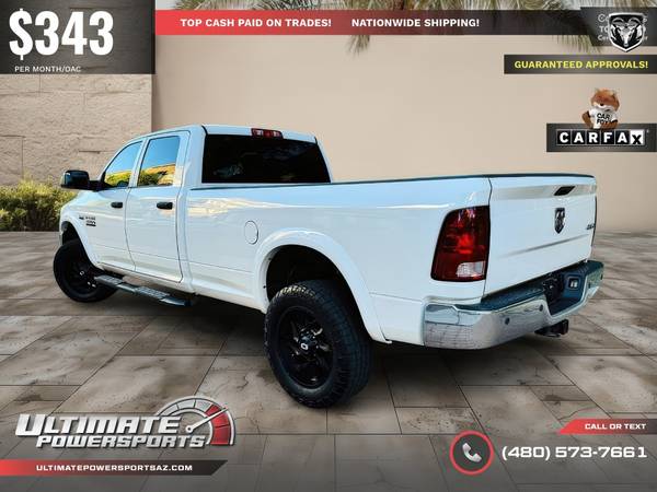 $343/mes - CAMIÓN DODGE RAM 3500 4X4 DE LARGA CABINA, V8 HEMI 6.4L, AÑO 2017, FINANCIAMOS - $23.495 (LLAME AL (480) 573-7661, ULTIMATE POWERSPORTS)63469901917187123