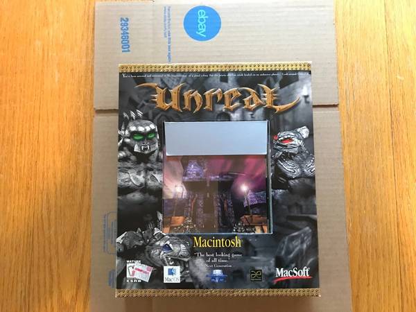 Unreal Game Mac OS 9 OS X PowerMac G3 G4 Large Box MacSoft 1998 Macint 1