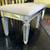 Mirrored Hollywood Regency / Glam Upholstered Bench (Tufted Linen Top) 6 thumbnail