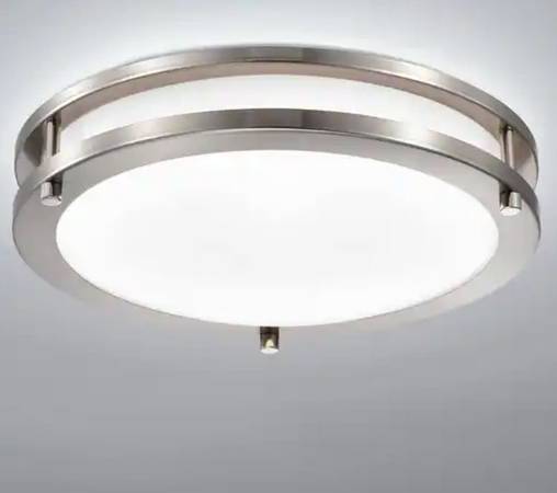 Brushed Nickel Integrated LED Flush Mount Ceiling Light 1