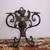 PAIR WINGED MERMAID METAL WALL SCONCE CANDELABRUM 14IN 3 thumbnail