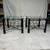 2 Matching Black Paintable Metal Glass Top End Tables 1 thumbnail