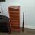Free Standing Solid Oak Wood Shelving Cabinet On Rollers 1 thumbnail
