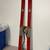 Vintage Red Skis Wood / Metal / Leather 1950s 3 thumbnail