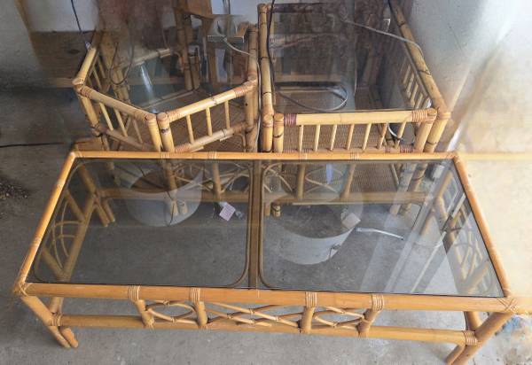 3-PIECE BAMBOO END TABLE SET 1