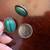 Sterling Silver Studs Earrings with Natural Big Malachite Stones 6 thumbnail