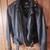 Women's Black Leather Motorcycle/Biker Jacket Size L 1 thumbnail