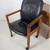 Danish Modern Black Leather & Teak Desk Chair by Benny Linden 4 thumbnail
