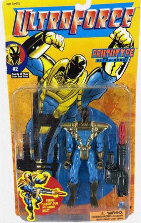 Vintage 1995 Ultra Force #2 Prototype Ultra Hero Galoob New Malibu 1