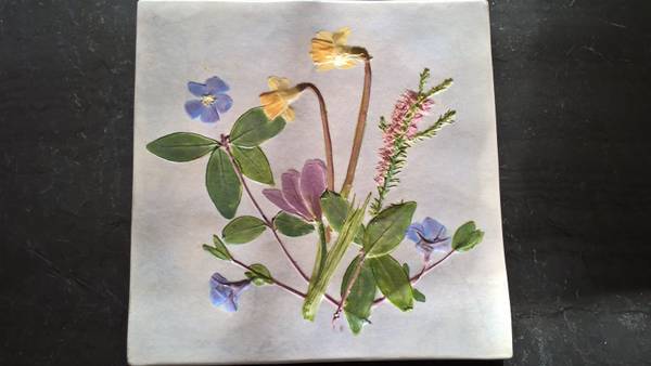 Daffodils Flowers Ceramic Trivet Tile or Wall Decor 1