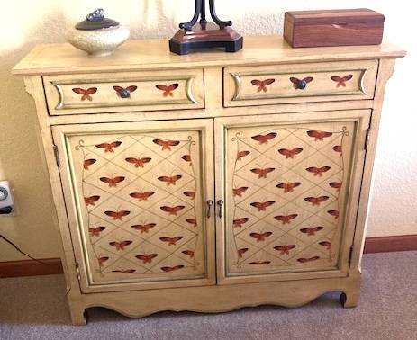 PAINTED BUTTERFLY CABINET - $80 (WAUKESHA)63471406885379120