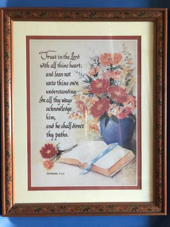 Art - framed picture with Proverbs 3:6 1