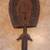 African Santeria Afro Cuban 2-Faced Wood and Copper Statute 1 thumbnail