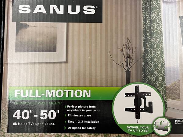 Full-Motion Wall Mount for 40”-50” TV - $30 (Tamarac)63471413666947120