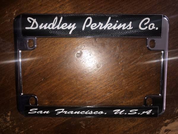 Dudley Perkins Harley Davidson San Francisco Steel License Plate Frame 1