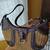 Brighton shoulder bag purse brown leather and jute 1 thumbnail
