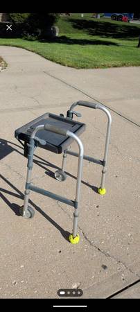 Invacare Folding Walker WITH Premium Flip-Down Tray 1