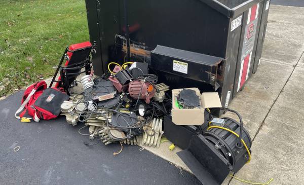 Old movie lights - scrap metal 1