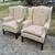 Hickory Chair Crewel Style Fabric Wing Back Arm Chairs - A Pair 2 thumbnail