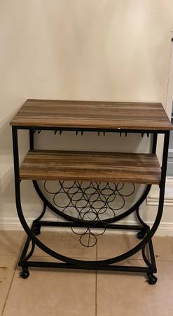 Rolling Wine and Bar Cart 1