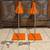 Atomic Orange Modernist Metal Desk Lamp Set 3 thumbnail