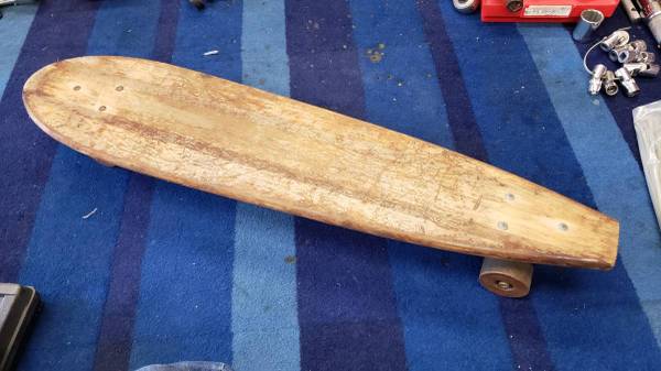Vintage Roller Derby Wooden Skateboard w/ Clay Wheels 1