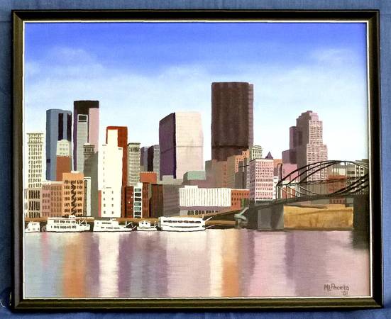 THREE RIVERS, PITTSBURGH - Oil Painting 1