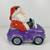 BEEP BEEP!  Santa Claus is Coming to Town in a Purple Convertible Cookie Jar 9 thumbnail