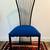 Dining Chair Highback Italian Style in Blue 2 thumbnail