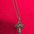 Vintage Costume 1928 Blue and White Stone Cross 2 thumbnail