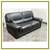 Gamma Arredamenti Full-grain Leather Italian Sofa, Black 3 thumbnail