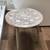 Beautiful! Round Engraved Accent Table (Gray Wash) Wood Carved 1 thumbnail