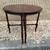Vintage solid wood mahogany dimilune side tables 2 thumbnail