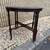 Vintage solid wood mahogany dimilune side tables 7 thumbnail