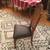 Vintage cane back leather seat armless chair 6 thumbnail