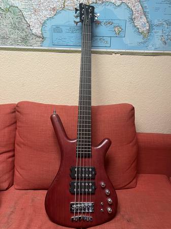 Warwick German Pro Series Corvette $$ 5-Str Electric Bass Burgundy Red 1