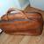 SUITCASE Carry On Size Soft Bag Brown Color Vinyl Travel Lock and Key 3 thumbnail