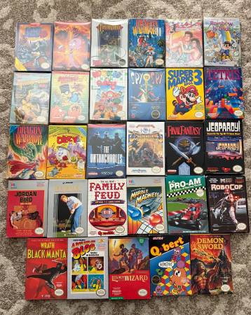 Nintendo nes games boxed 1