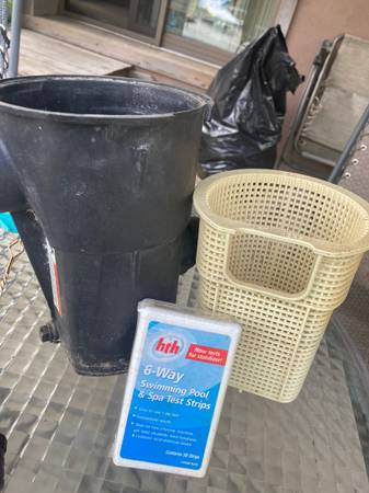 POOL FILTER PARTS AND CHLORINE TEST STRIPS ALL FOR $10 1