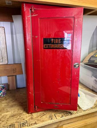 Oldq school fire extinguisher cabinet 1