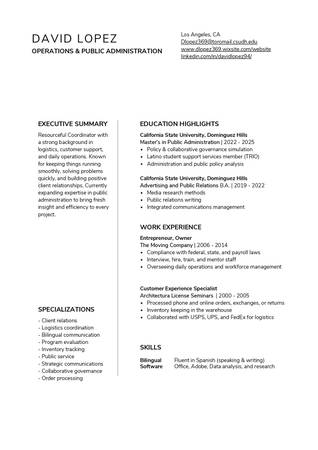 Coordinator with Strong Logistics & Public Administration Background 1