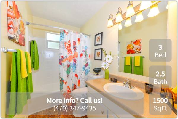 Happiness awaits you! 3 bed, 2.5 bath, 1500 sqft! 1