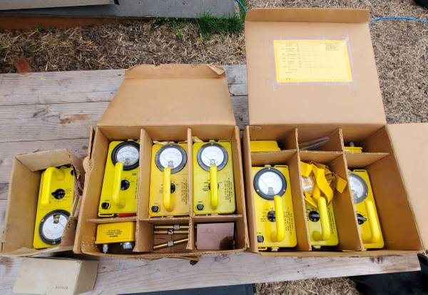 Vintage Civil Defense Radiation Detection Gear – Meters, Chargers, Dos 1
