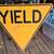 Pre-1971 Yellow YIELD embossed sign 1 thumbnail