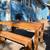 Small old wooden table set 5 x 3 and two benches 7 thumbnail