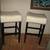 Like New-2-Bar Stools-Leather-w/Studs-Backless-Bar Height 3 thumbnail