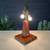 Antique Arts & Crafts Oak Pyramid Style Table Lamp, c.1940’s 1 thumbnail