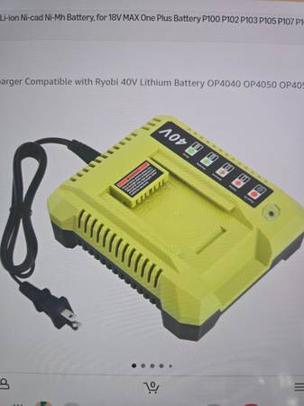 Brand New 40V Battery Charger For Ryobi Lithium Battery 1