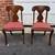 Henkel Empire Style Cherry & Upholstered Dining Chairs 11 thumbnail